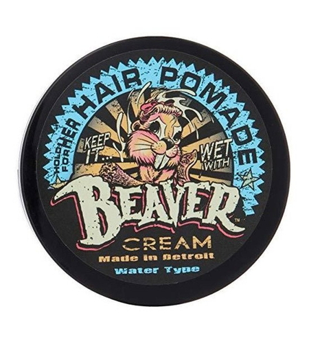 Cock Grease, Beaver Cream Water Type, Hair Styling Pomade, Shine Finish, Light To Medium Hold, 110 g