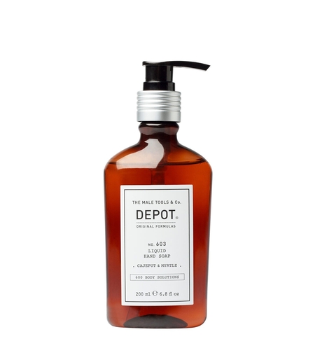 Depot, 600 Body Solutions No. 603, Cajeput & Myrtle, Sorbitol, Cleansing, Liquid Soap, For Hands, 200 ml