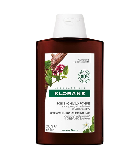 Klorane, Klorane, Quinine & Edelweiss, Hair Treatment Shampoo, For Strengthening, For Thinning Hair, 200 ml