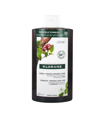 Klorane, Klorane, Quinine & Edelweiss, Hair Treatment Shampoo, Strengthening, For Thinning Hair, 400 ml