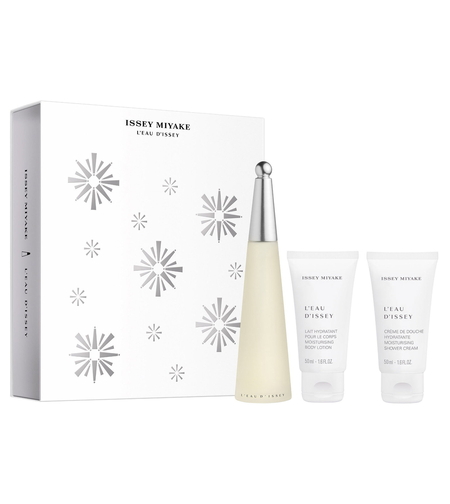 Xmas 2023 Set Issey Miyake: L'Eau d'Issey, Eau De Toilette, For Women, 50 ml + L'Eau d'Issey, Moisturizing, Body Lotion, 50 ml + L'Eau d'Issey, Hydrating, Shower Cream, 50 ml