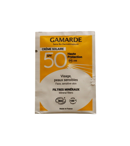 Gamarde, Gamarde, Bio, Sun Protection, Sunscreen Cream, For Face & Body, SPF 50, 2 ml *Sample