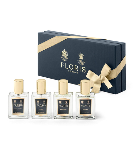 Set Floris Of London: Night Scented Jasmine, Eau De Toilette, For Women, 15 ml + Bouquet De La Reine, Eau De Toilette, For Women, 15 ml + White Rose, Eau De Toilette, For Women, 15 ml + Chypress, Eau De Toilette, Unisex, 15 ml