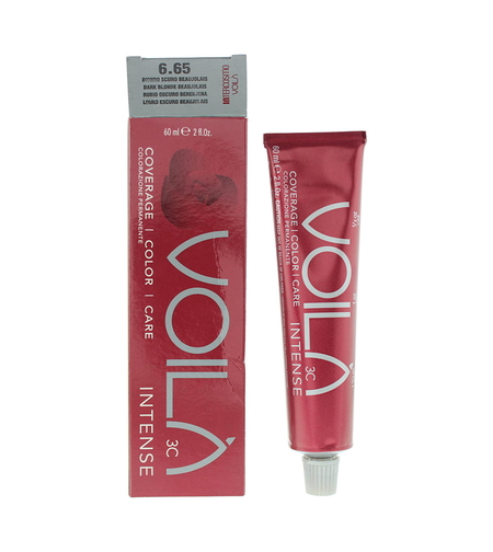 Intercosmo, Voila 3C Intense, Permanent Hair Dye, 6.65 Dark Blonde Beaujolais, 60 ml