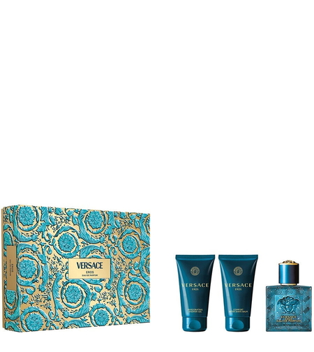 Set Versace: Pour Homme, Eau De Toilette, For Men, 50 ml + Pour Homme, After-Shave Balm, 50 ml + Pour Homme, Shower Gel, For Hair & Body, For All Skin Types, 50 ml