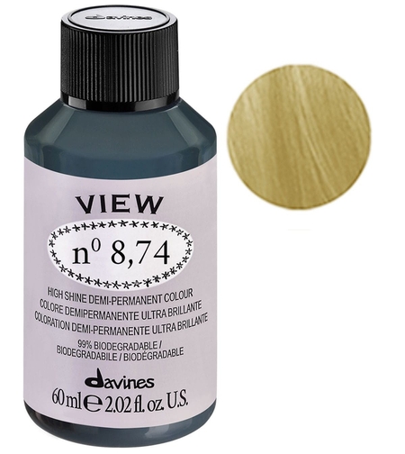 Davines, View, Demi-Permanent Hair Dye, 8.74 Gloss, 60 ml
