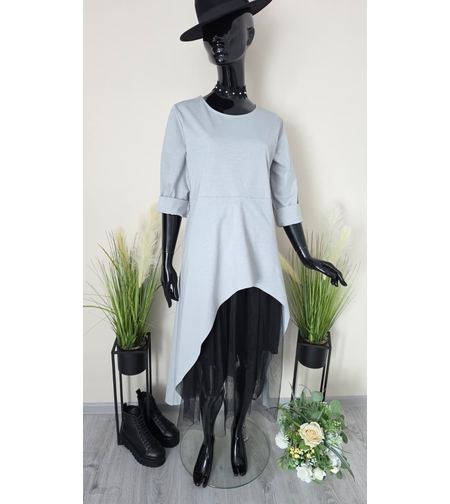 Rochie Asimetrică Rebel-Gri