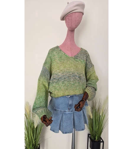 Pulover Cozy Boho-Verde