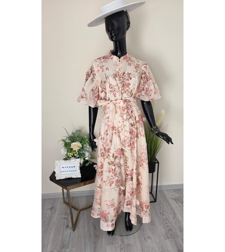 Rochie Aura Floral-Bej