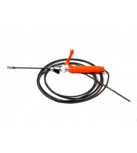 Устройство для прочистки труб с крутящимся механизмом, трос 6 мм х 4,6 м