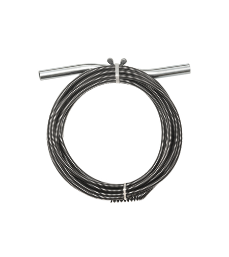 Трос сантехнический длиной 4,5 метра для труб до 50 мм с универсальной насадкой