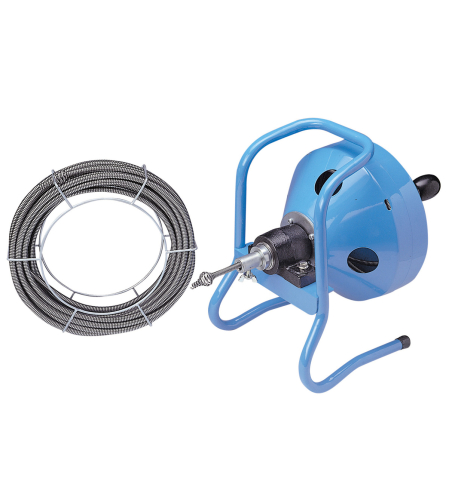 Машина для удаления засора барабанного типа с ручным приводом для труб длиной до 23 м