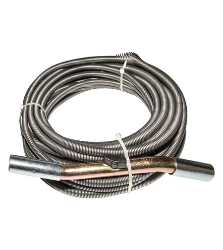 Спираль сантехника с универсальной насадкой для удаления засоров в трубах Ø до 110 мм, длиной до 15 м