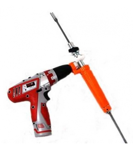 Устройство для прочистки труб с крутящимся механизмом, трос 9 мм х 7,5 м