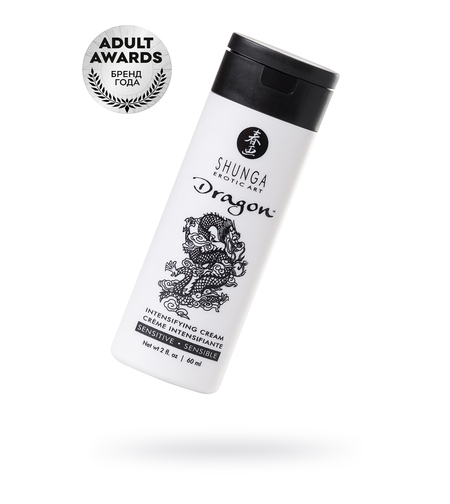 Усиливающий крем для пар Shunga Dragon Sensitive, эффект «ледяного огня», 60 мл.