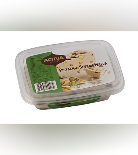 halve with pistachio