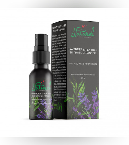 Двуфазен почистващ лосион Лавандула и Чаено дърво 120 мл