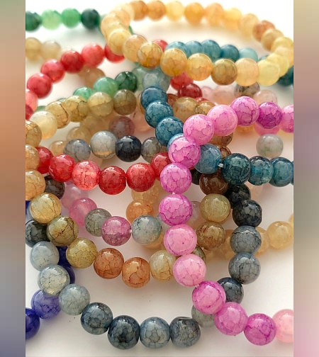 Елегантни Гривни от напукано Сицилиянско Стъкло