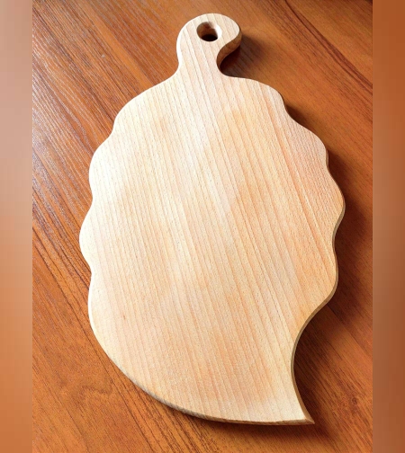 Дъска за рязане и сервиране Листо Натурален Бук