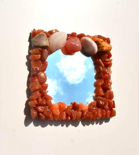 Огледало с Ахати и Карнеол