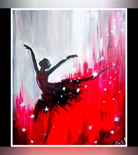 Балерина в червен цвят