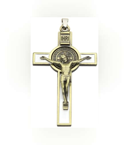 Кръст с разпятие. Стомана и емайл.