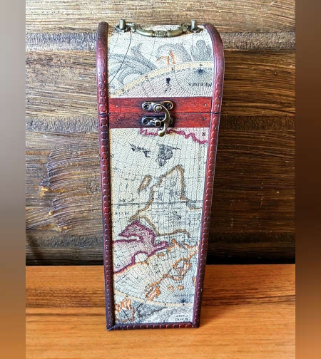 Винтидж Дървена Кутия за Вино