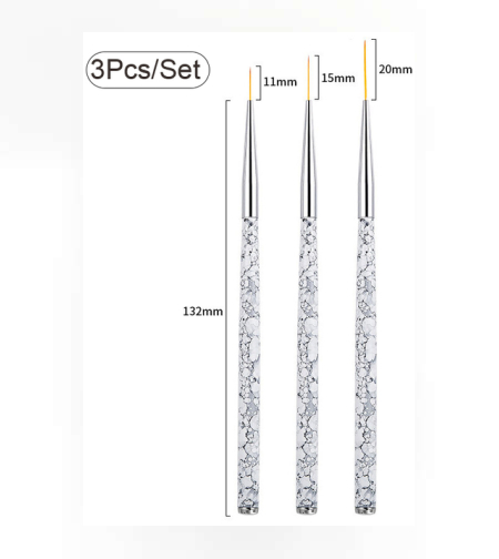 Комплект четки за рисуване – 3бр. мрамор