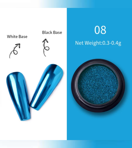 Огледален пигмент за нокти 08