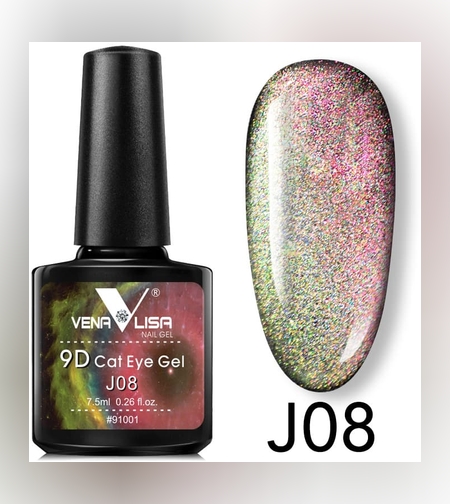 Venalisa 9D магнитен гел лак- Котешко око-08
