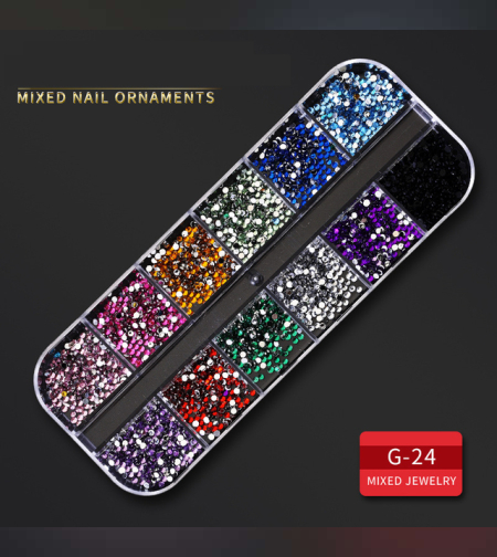 Контейнер с декорации 12 вида холограмни и цветни 