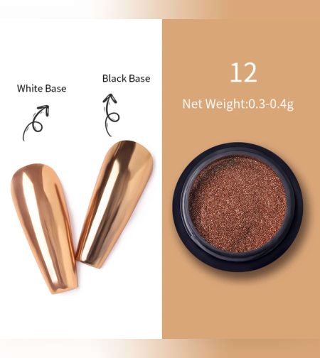 Огледален пигмент за нокти 12