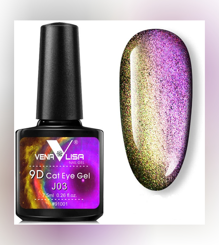 Venalisa 9D магнитен гел лак- Котешко око-03