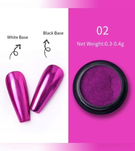 Огледален пигмент за нокти 02