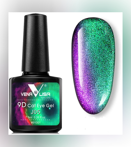 Venalisa 9D магнитен гел лак- Котешко око-05