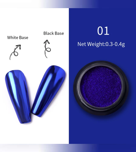 Огледален пигмент за нокти 01