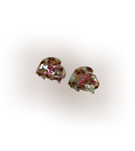 CUSTOM HEART MIDI CLIP SET IN TORTOISE