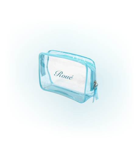 CUSTOM BEACH TOILETRY BAG IN AZURE