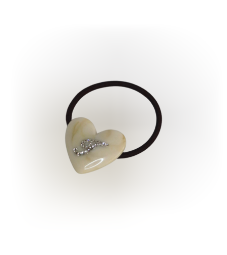 CUSTOM HEART HAIR TIE AVEC CRÉME