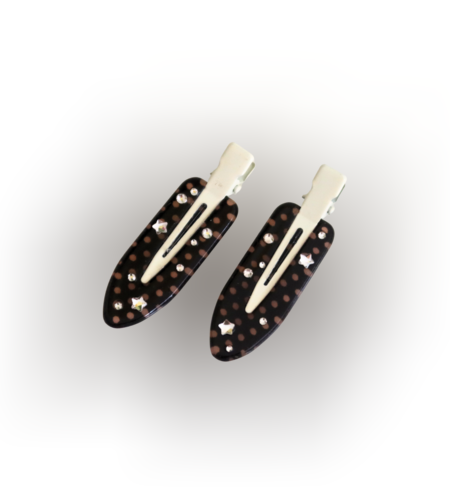 CUSTOM MIDNIGHT DOTS HAIR PINS