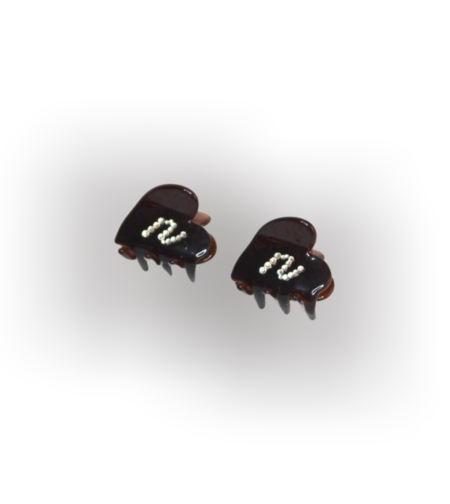 CUSTOM HEART MIDI CLIP SET IN ESPRESSO SHOT