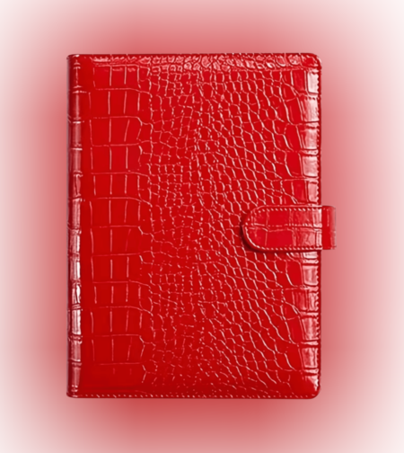 CUSTOM CROCO LEATHER PLANNER IN THE LEXINGTON RED