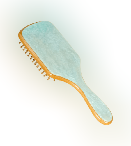 BIG CUSTOM VANITY HAIR BRUSH in AQUAMARINE