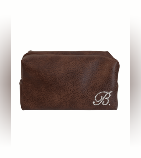 CUSTOM SMALL LEATHER TOILETRY BAG IN MADELINE