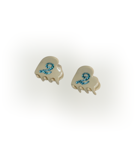 CUSTOM HEART MIDI CLIP SET IN VANILLA PUMP