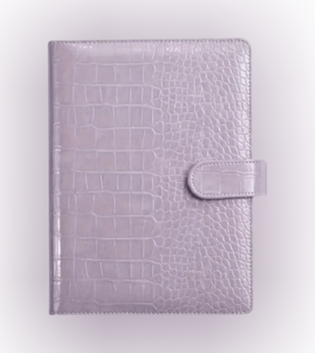 CUSTOM CROCO LEATHER PLANNER IN THE LEXINGTON LAVENDER GELATO
