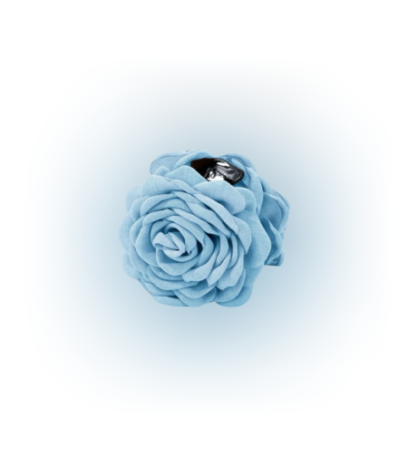 SMALL Rosette Clip in AQUA