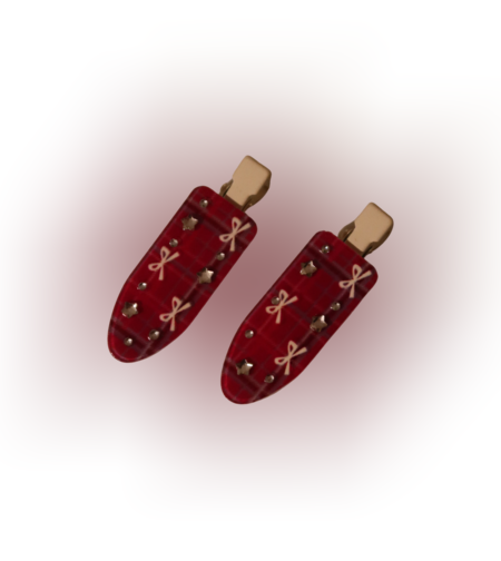 CUSTOM FIRESIDE PLAID HAIR PINS