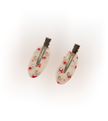 CUSTOM BLUSH BLOOM HAIR PINS