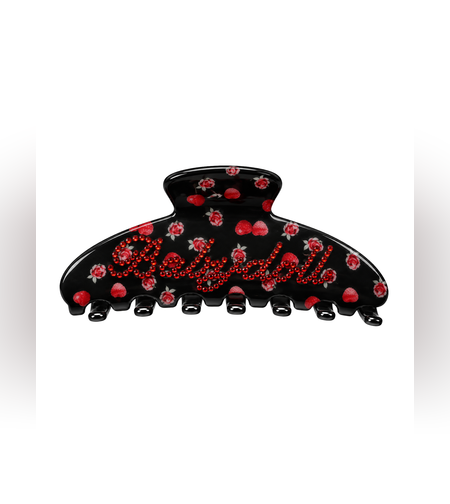 CUSTOM VELVET RASPBERRY LARGE CLIP